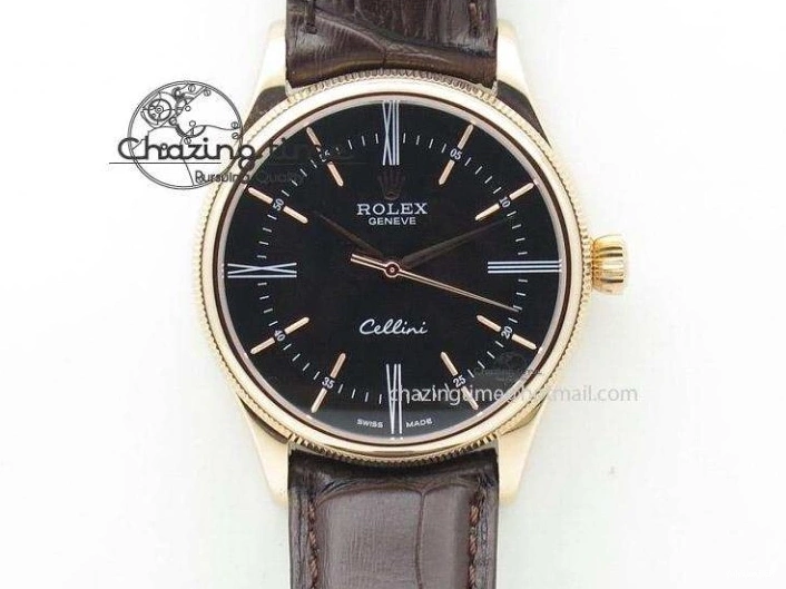 Daytona Bezel Leather Strap A7750 on White DIWF YG Dial DIW Brown YG Edition Case Carbon 0430